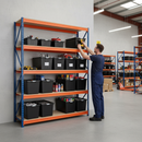 Premium Heavy Duty Shelving - 2000mm High with 12x 37L Plastic Storage Boxes