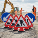 Premium Complete Cone Sign Package for Roadworks with Durable Scratch Resistant Signs and Tough PVC Backing