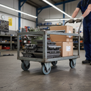 160mm Diameter Premium Elastic Rubber Tyred Wheel with Aluminium Centre