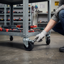 50mm Premium Braked Swivel Bolt Hole Castor Twin Wheel