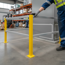 Professional MD Guard Rail Posts and Corners for Impact Protection - Easy Bolt-Down Installation, High Visibility Yellow Finish