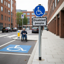 Premium Disabled People Supplementary Sign for Road Safety - Tailorable Text Size and Mounting Options