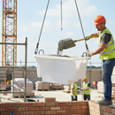 Premium 250L Euro Fixed Handle Crane Lift Mortar Tub with Steel Rim and Forklift Slots for Easy Transport