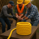 12mm Yellow Polypropylene 3-Strand Rope 15m Coil – Strong 3-Strand