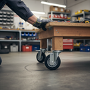 80mm Fixed Plate Castor with Heavy Duty Rubber Tyre