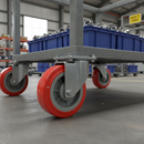 150mm Diameter Heavy-Duty Polyurethane Tyred Wheel with Roller Bearing