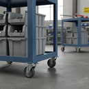 100mm Heavy Duty Swivel Plate Castor with Nylon Wheel and 200Kg Load Capacity