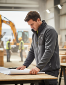 Professional Full Zip Fleece Jacket - Durable 100% Polyester with Reflective Piping and Cordura Elbow Patches