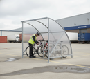 Premium 6 Bike Cycle Shelter with Galvanized Steel Frame for Outdoor Use - High-Quality Professional Grade for Industrial and Commercial Applications