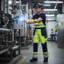 Premium ARC Flash & Fire Retardant Winter Trousers - Hi-Vis Yellow/Dark Navy