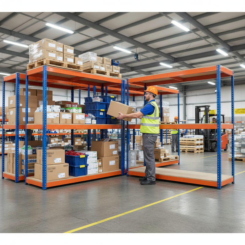 Premium Heavy Duty Industrial Shelving - 1677mm High - 400kg Capacity - Chipboard Construction