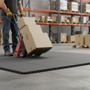 Premium Interlocking Abrasive Floor Mat 100% Nitrile 92x92cm - Anti-Slip, Anti-Fatigue, Heavy-Duty Traction for Manufacturing Environments