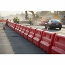 Premium Water Filled Traffic Separator Barrier - 1 Metre with Anti-Trip Design and Forklift Lifting Points