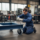 200mm Heavy Duty Fixed Plate Castor Towable with Grey Nylon Tyre