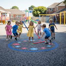 Premium 12 Hour Clock Playground Marking for Time Learning with 12 Dots and Outer Line for Educational Play Areas