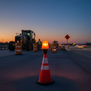 Premium Compact Traffic Cone Safety Lamp with LED Flashing Modes and Long Battery Life