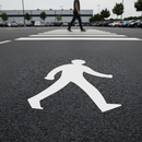 Premium Thermoplastic Walking Man Symbol for Car Park Road Markings - Easy Application for Pedestrian Safety