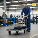 100mm Diameter Premium Elastic Rubber Tyred Wheel with Aluminium Centre