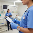 Premium Traditional Nurses Fob Watch in Silver and Pink with Easy-to-Read Dial for Medical Professionals