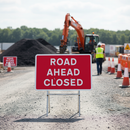 Premium Road Ahead Closed Sign 1050x750mm - Quick Fit Design for Road Works and Low-Speed Areas