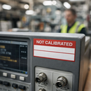 Not Calibrated Quality Control Labels (Roll of 100) – 50mm x 20mm – Self Adhesive Vinyl – Indoor Use