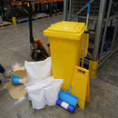 60-litre Absorbent Spill Kit in Mobile Wheelie Bin with Pouches