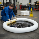 Premium Oil Only Spill Land Absorbent Booms 12x3m White (Pack of 4)