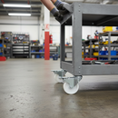 50mm Heavy Duty Swivel Bolt Hole Castor with White Nylon Wheel