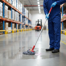 Professional Heavy Duty Aluminium Mop Handle with Colour Coded Grip - 54" Length for Easy Push Fit Mopheads