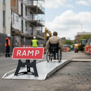 Premium Heavy Duty Ramp Sign 1050x450mm with RA1 Reflective Face for Road Safety