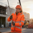 Professional Reversible Puffer Jacket with Hi-Vis Orange Color and Eco-Friendly Features for Cold Weather Protection