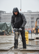 Premium Insulated Rain Jacket with Water Resistant Outer Shell and Detachable Hood for Ultimate Comfort and Warmth