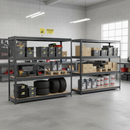 Premium Heavy Duty Garage Shelving - 1770mm High - Up to 600kg - Grey