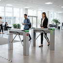 Premium Half Height Turnstile with Slimline Design, Stainless Steel Housing, and Multiple Access Modes for Enhanced Security