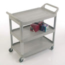 3-Shelf Plastic Service Trolley with Aluminium Uprights (view 2)