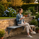 Professional Outdoor Mild Steel Wall Mounted Bench - Durable and Attractive Design for Public Spaces