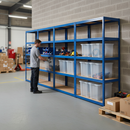 Premium Shelving Units with 8x 60L Storage Boxes - 2130mm High