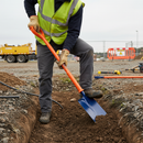 Premium Heavy Duty Insulated Treaded Spade with Fiberglass Shaft and 190mm Blade Width for Tough Soil Tasks
