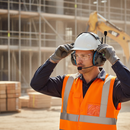 Premium High-Performance Communication Ear Defenders with SNR 34dB and Bluetooth Capability for Construction and Industrial Use