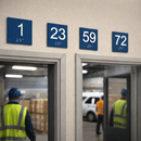 Braille & Tactile Door Number Signs – 75mm x 75mm – 1.5mm PVC – Indoor Use