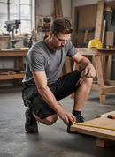 Premium Slim Fit Work Shorts with Stretch Fabric and Cordura Reinforcements for Enhanced Durability and Comfort