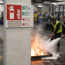 Foam Spray Fire Extinguisher Identification Sign – Landscape – Durable – Commercial Use