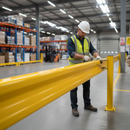 Premium 3.2m Yellow Barrier Beam - Galvanised Steel with Rust Resistance for Impact Protection