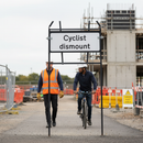 Premium Cyclists Dismount Supplementary Plate for 750mm Metal Sign with Engineer Grade Retroreflective Face