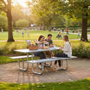 Professional Heavy Duty Outdoor Picnic Table Bench with Galvanised Mild Steel and Stainless Steel Options for Public Spaces