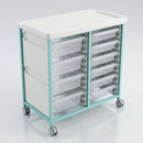 Steel Double Column Tray Trolley with 10 Drawers – 6×100mm & 4×150mm (view 2)