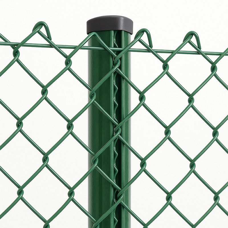 Green Chain Link Fence Kit – Straight Run, Complete Installation Set