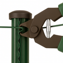 Green Chain Link Fence and Post Kit – L-Shaped Run, Complete Installation Set