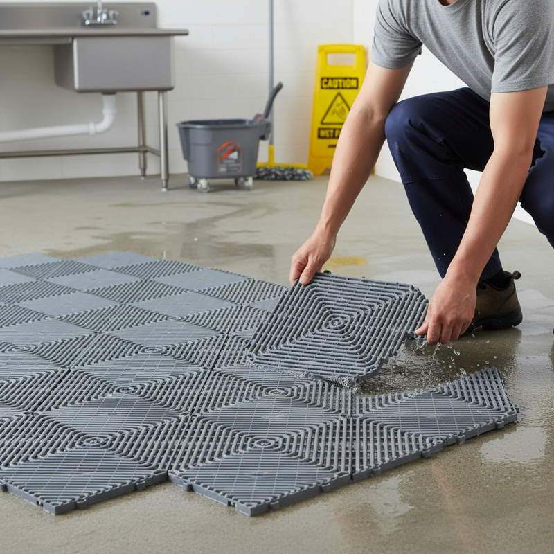 High-Performance Wet Area Mats for Safety and Durability - Grey