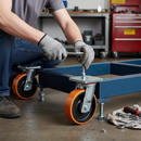 160mm Premium Extra Heavy Duty Swivel Plate Castor with Polyurethane Tyre